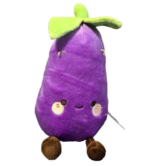 Edward the Eggplant 8" Plush Size Toy Plushie by Honeymaru Wink Wink NEW - Picture 11 of 13